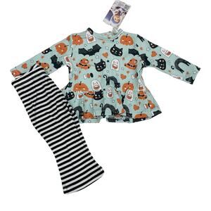 NWT Tesa Babe 12-18M Halloween Flared Legging Set